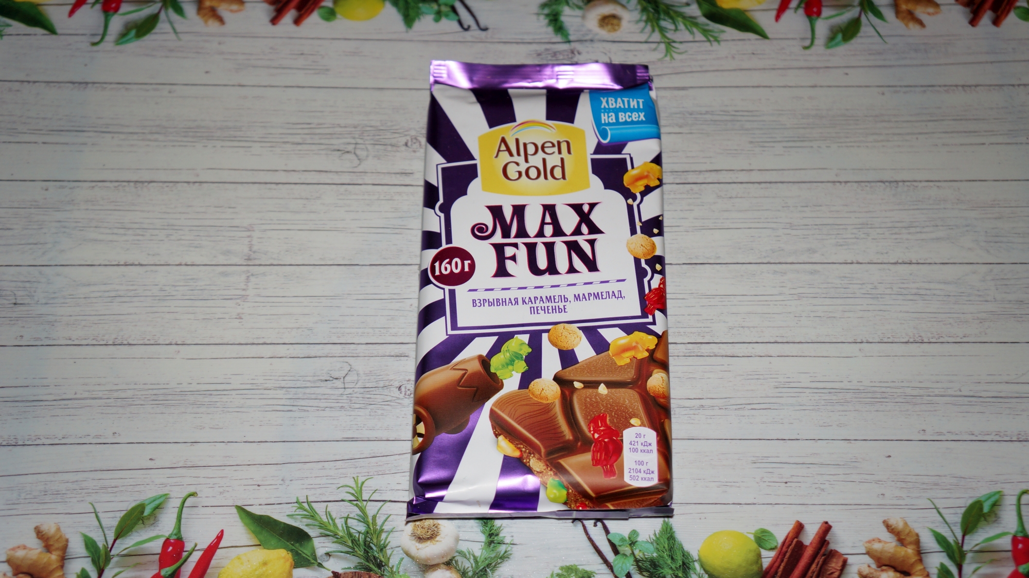 Шоколад Alpen Gold Max Fun Взрывная карамель, мармелад, печенье