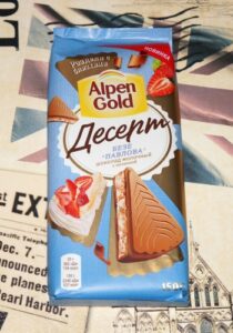 Шоколад Alpen Gold Десерт Безе Павлова постер