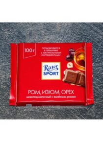Шоколад Ritter Sport Ром, изюм, орех постер