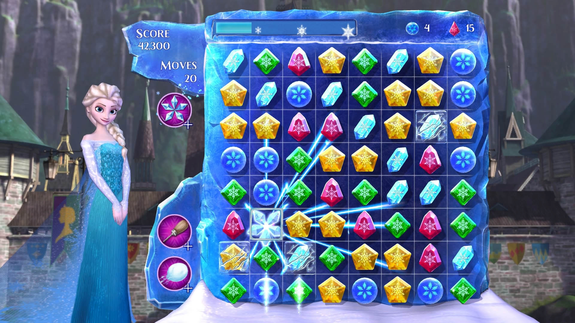 Скриншот из игры Frozen Free Fall: Snowball Fight