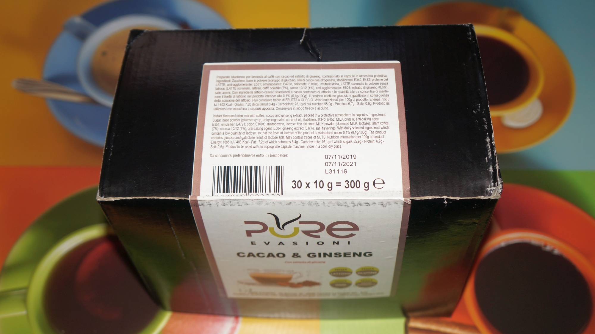 Горячий шоколад Pure Evasioni Cacao & Ginseng (капсулы Dolce Gusto)