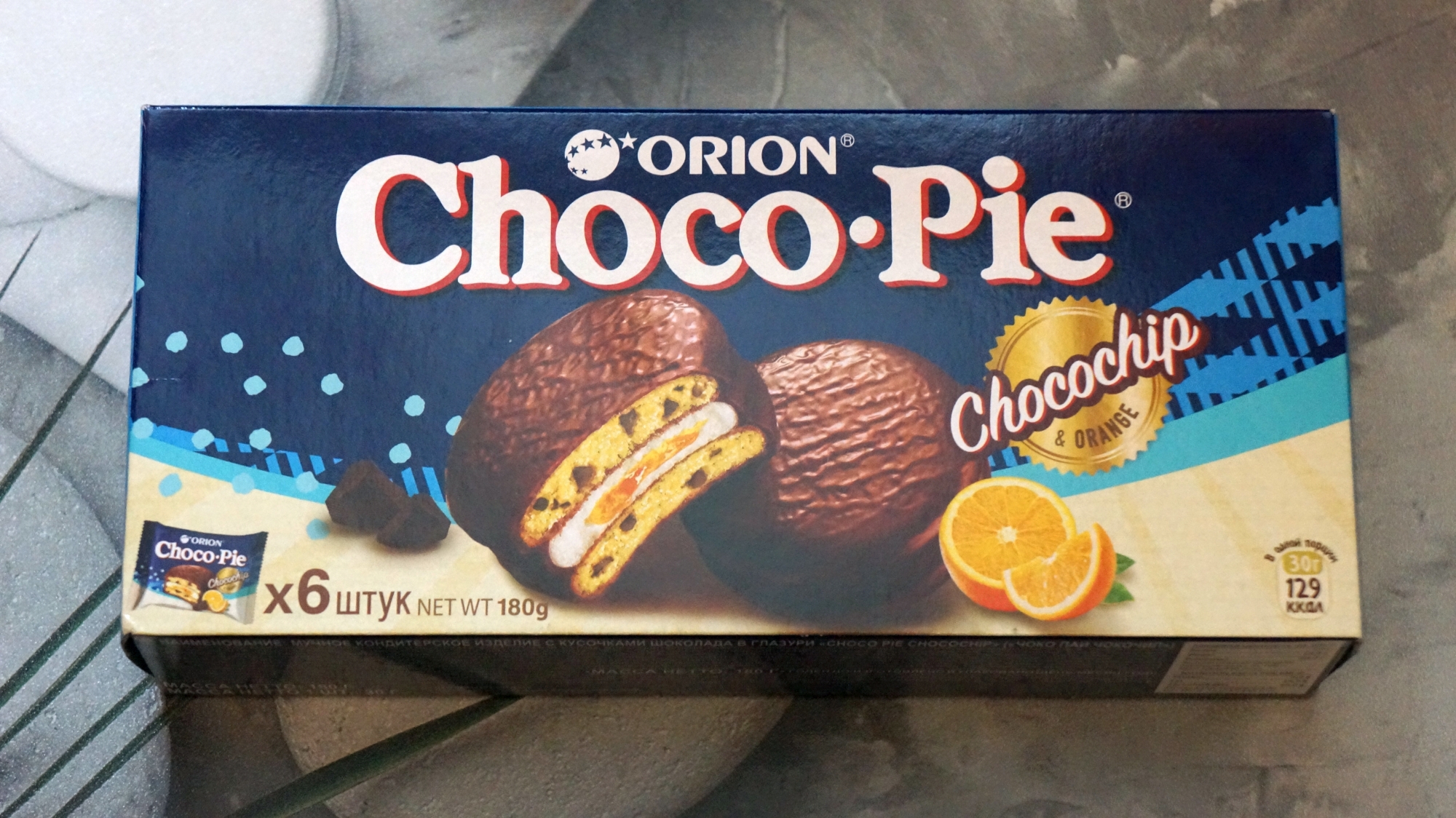 Печенье Orion ChocoPie Chocochip & Orange