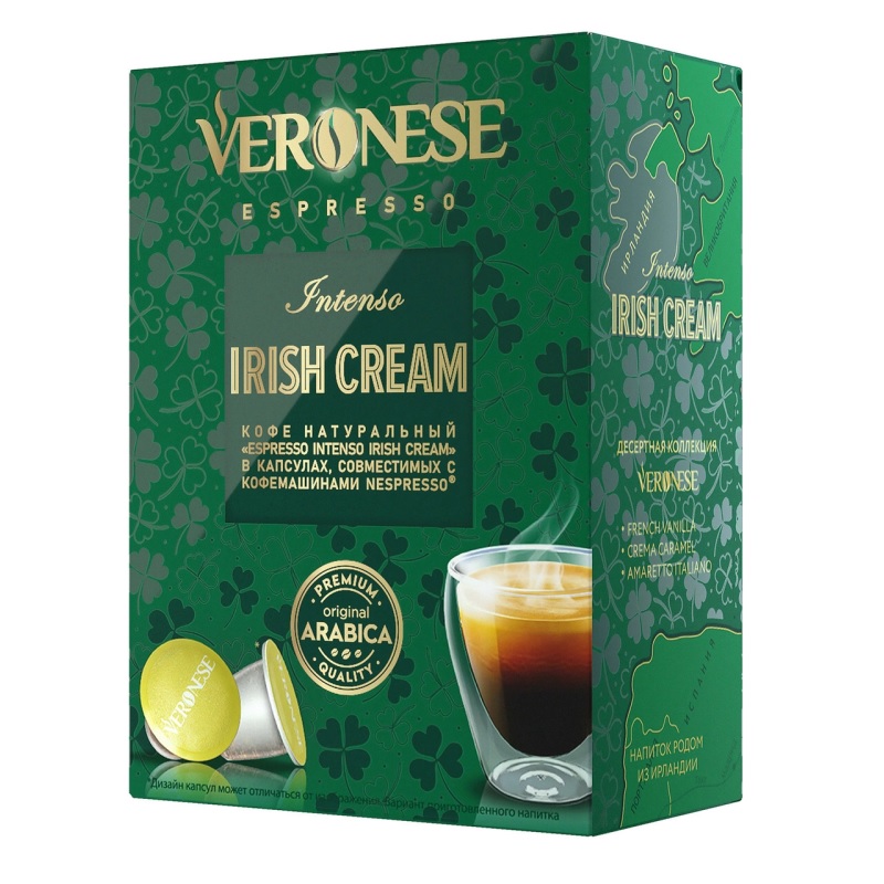 Кофе в капсулах Veronese «Espresso Intenso Irish Cream» (Nespresso) poster