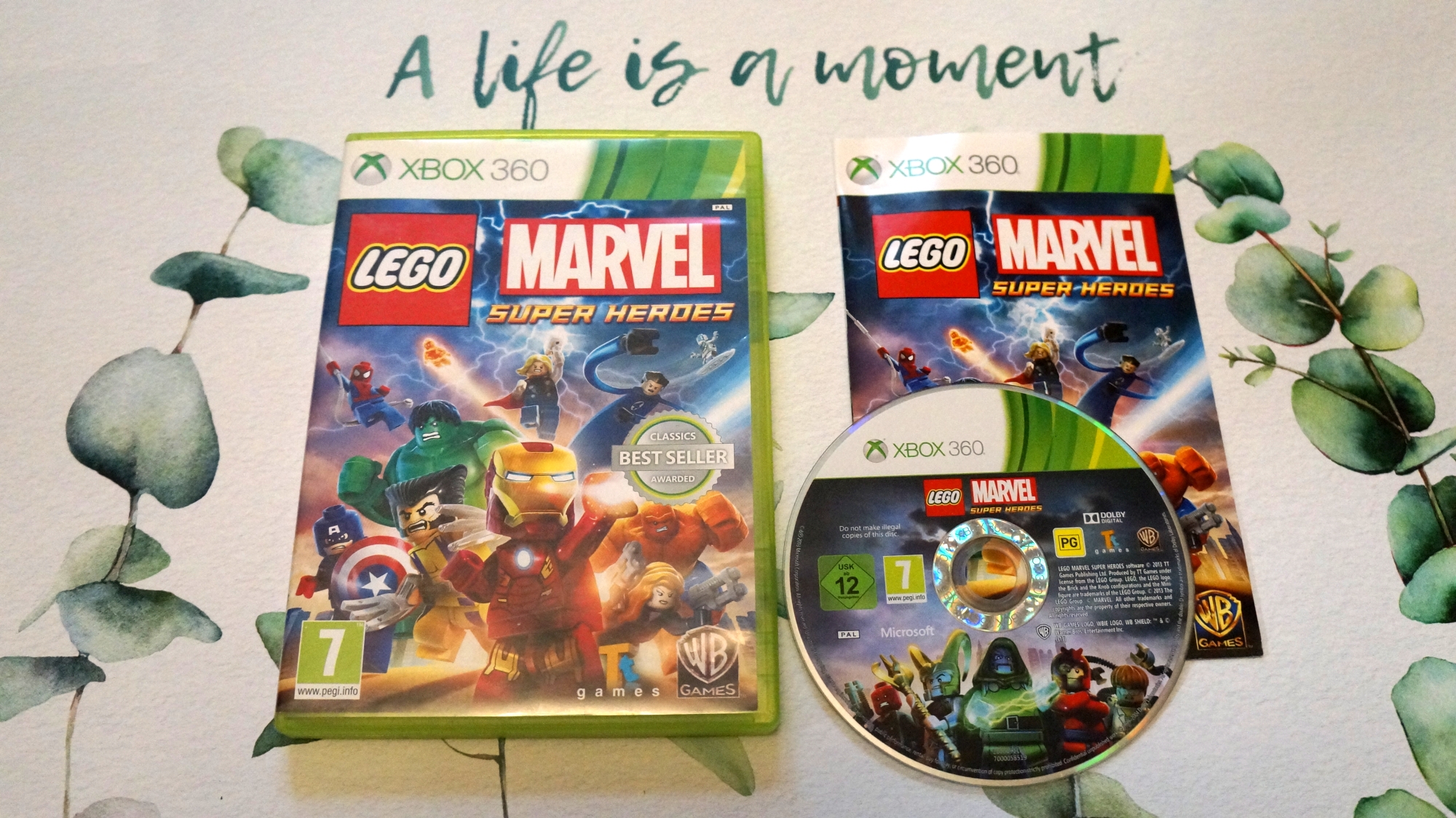 Игра для Xbox 360 LEGO Marvel Super Heroes фото коробки и диска