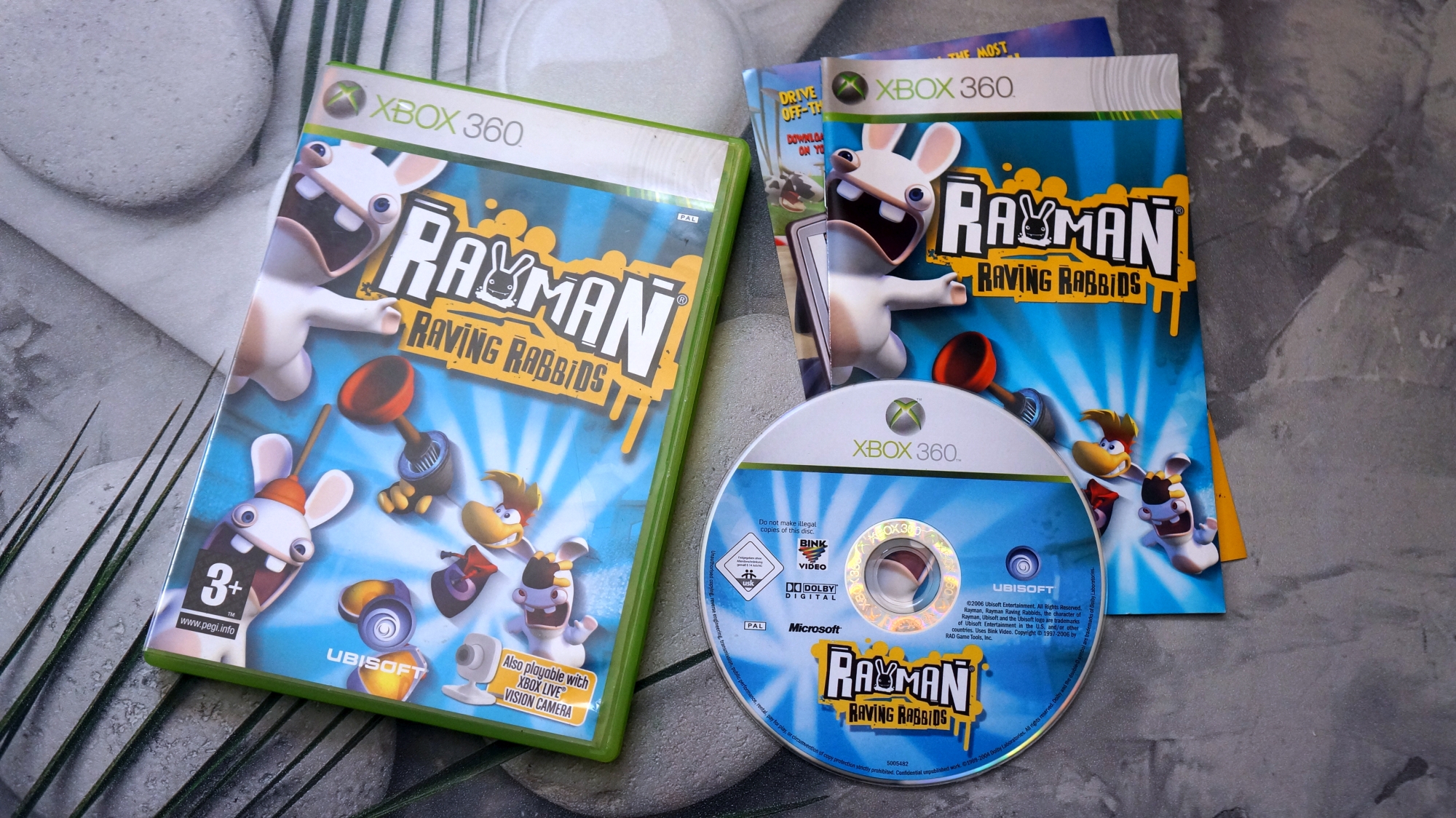 Игра Rayman Raving Rabbids для Xbox 360 фото коробки и диска