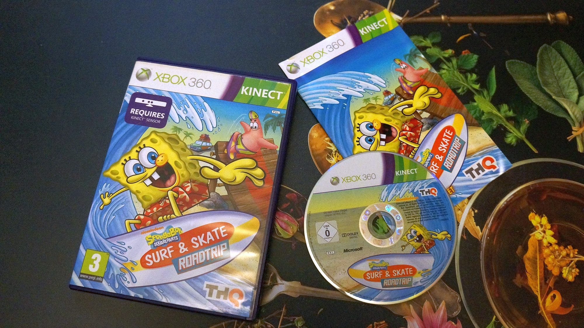 Игра SpongeBob's Surf & Skate Roadtrip для Xbox 360 фото коробки и диска