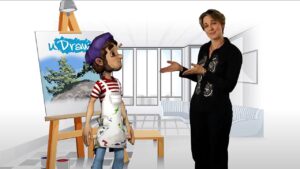 Скриншот из обучающего ролика по игре uDraw Studio Instant Artist для Xbox 360