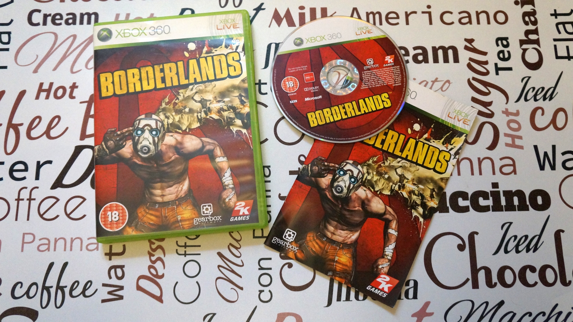 Игра Borderlands для Xbox 360 фото коробки и диска