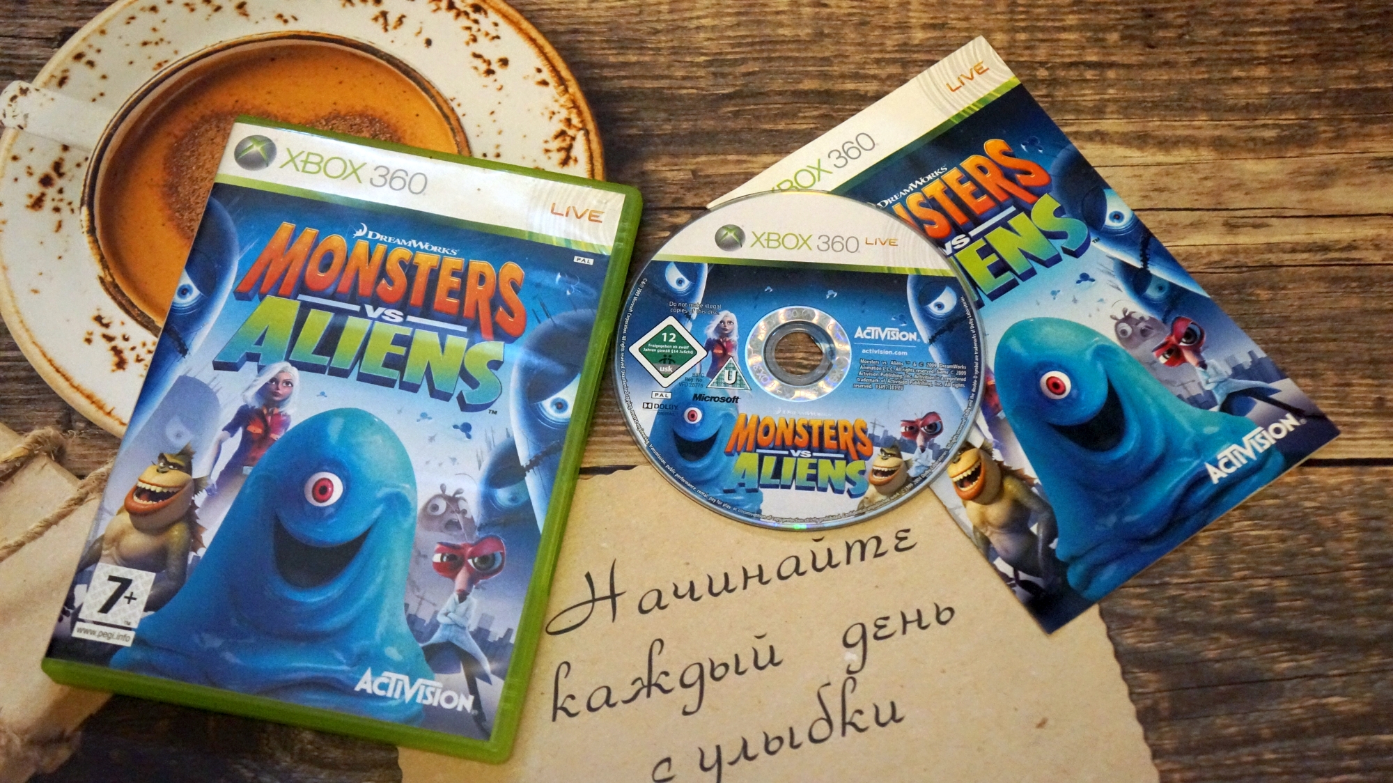 Игра Monsters vs. Aliens для Xbox 360 фото коробки и диска